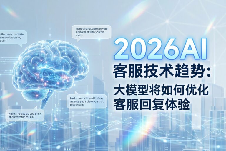 2026年AI客服5大趋势:大模型重构回复体验