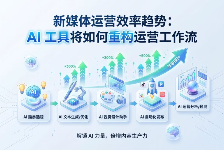 2026年新媒体运营效率趋势:3大AI重构工作流玩法