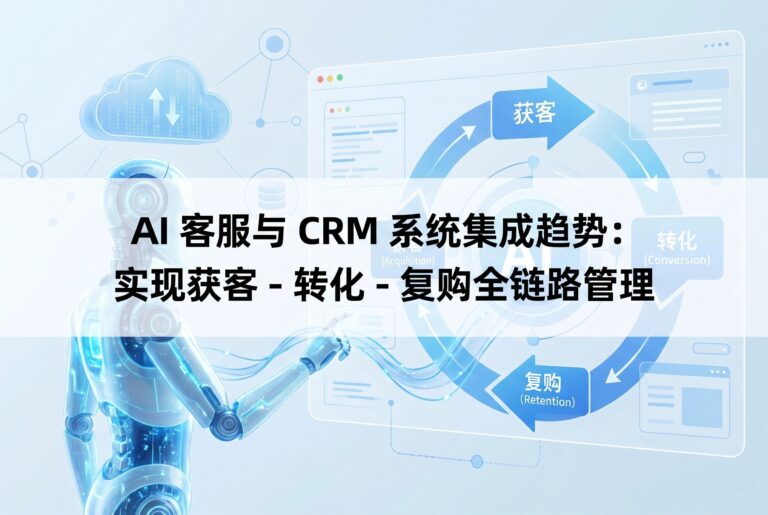 AI客服与CRM系统集成趋势：实现获客-转化-复购全链路管理