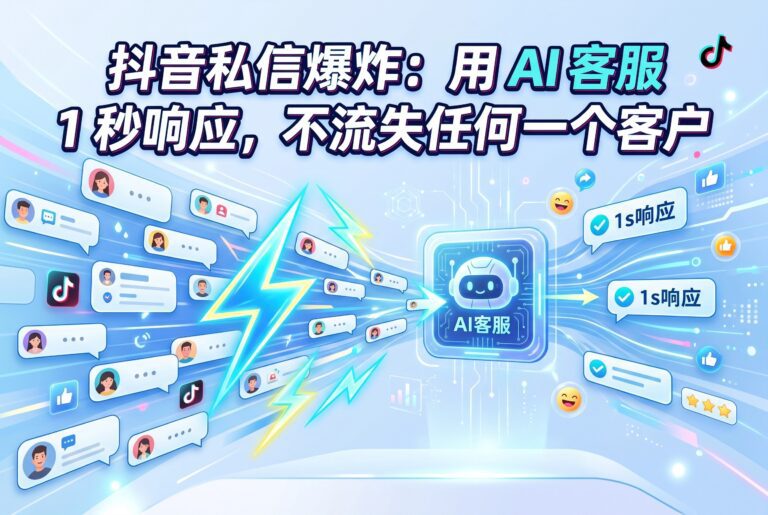 抖音私信爆炸:用AI客服1秒响应,不流失任何一个客户