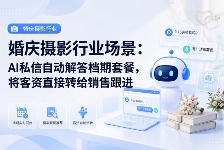 2026实操攻略!婚庆摄影AI私信答疑自动转客资方案