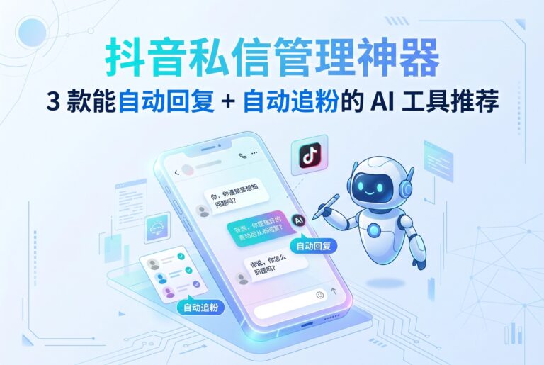 抖音私信管理神器：3款能自动回复+自动追粉的AI工具深度评测