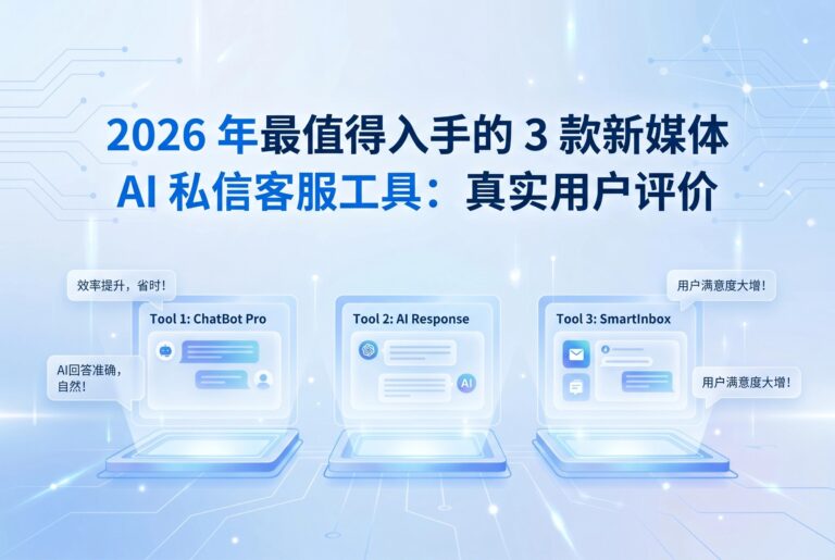 2026年3款新媒体AI私信客服工具实测：真实用户评价
