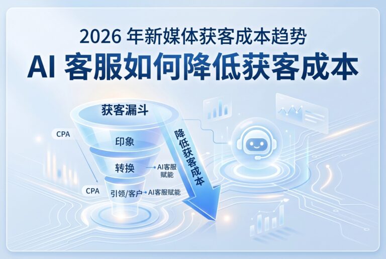 2026年新媒体获客降本:AI客服3大破局法