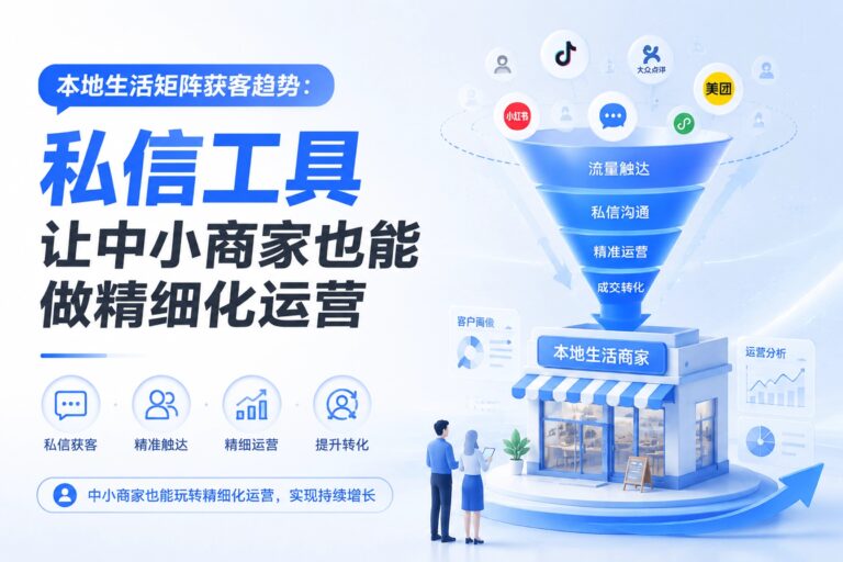 本地生活矩阵获客：私信工具让中小商家也能精细化运营
