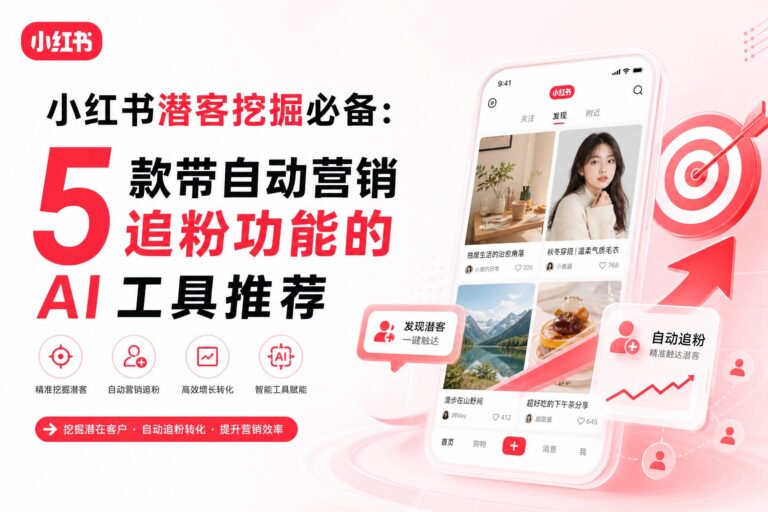 2026小红书潜客挖掘：5款自动追粉AI工具深度测评
