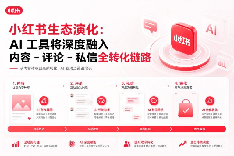 小红书生态演化：AI 工具将深度融入内容 – 评论 – 私信全转化链路